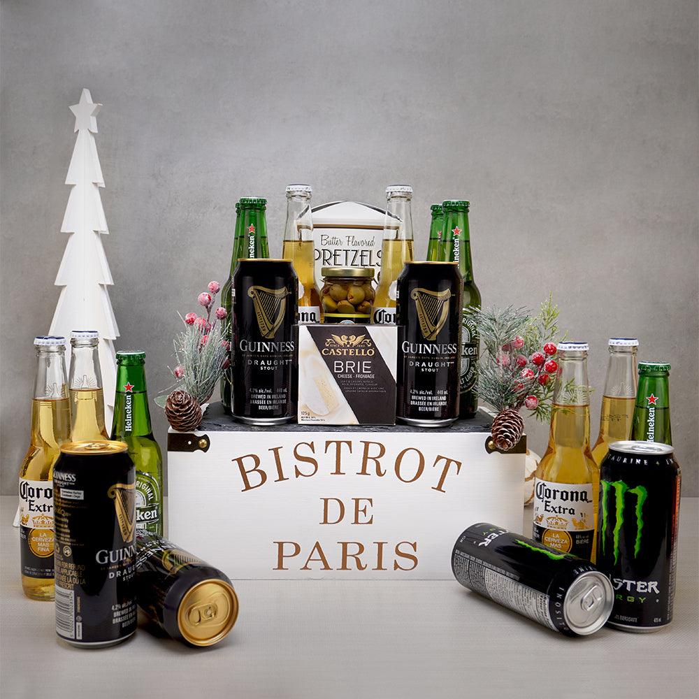 Christmas Party Beer And Snack Gift Baskets
