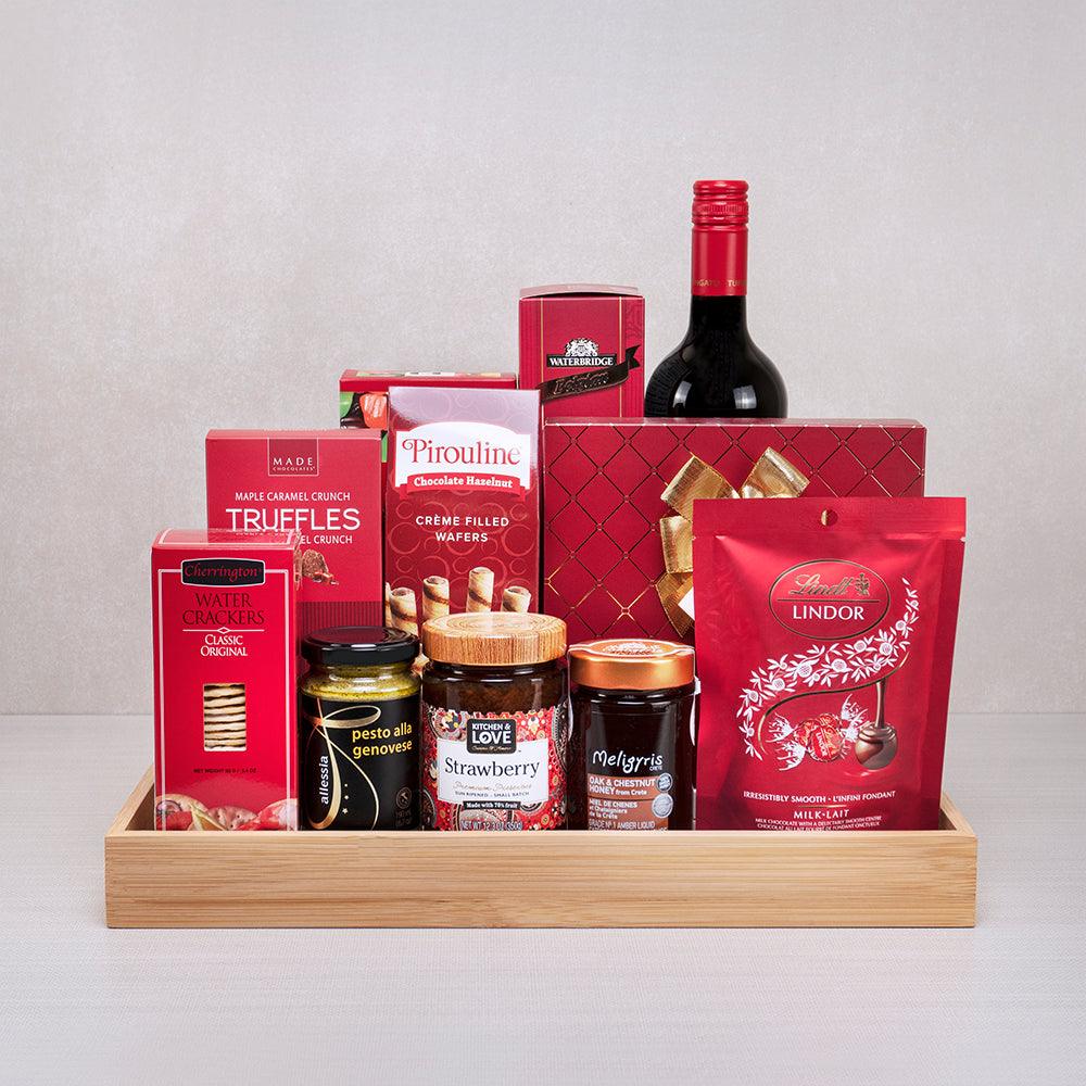 The Christmas Morning Gift Basket With Wine