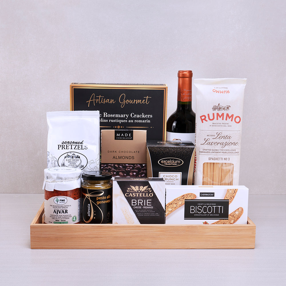 Wine Spaghetti And Gourmet Delights Hamper