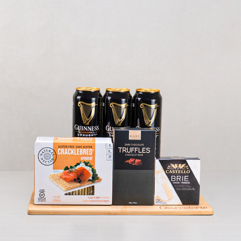 A Guinness beer and snacks gift set for dad