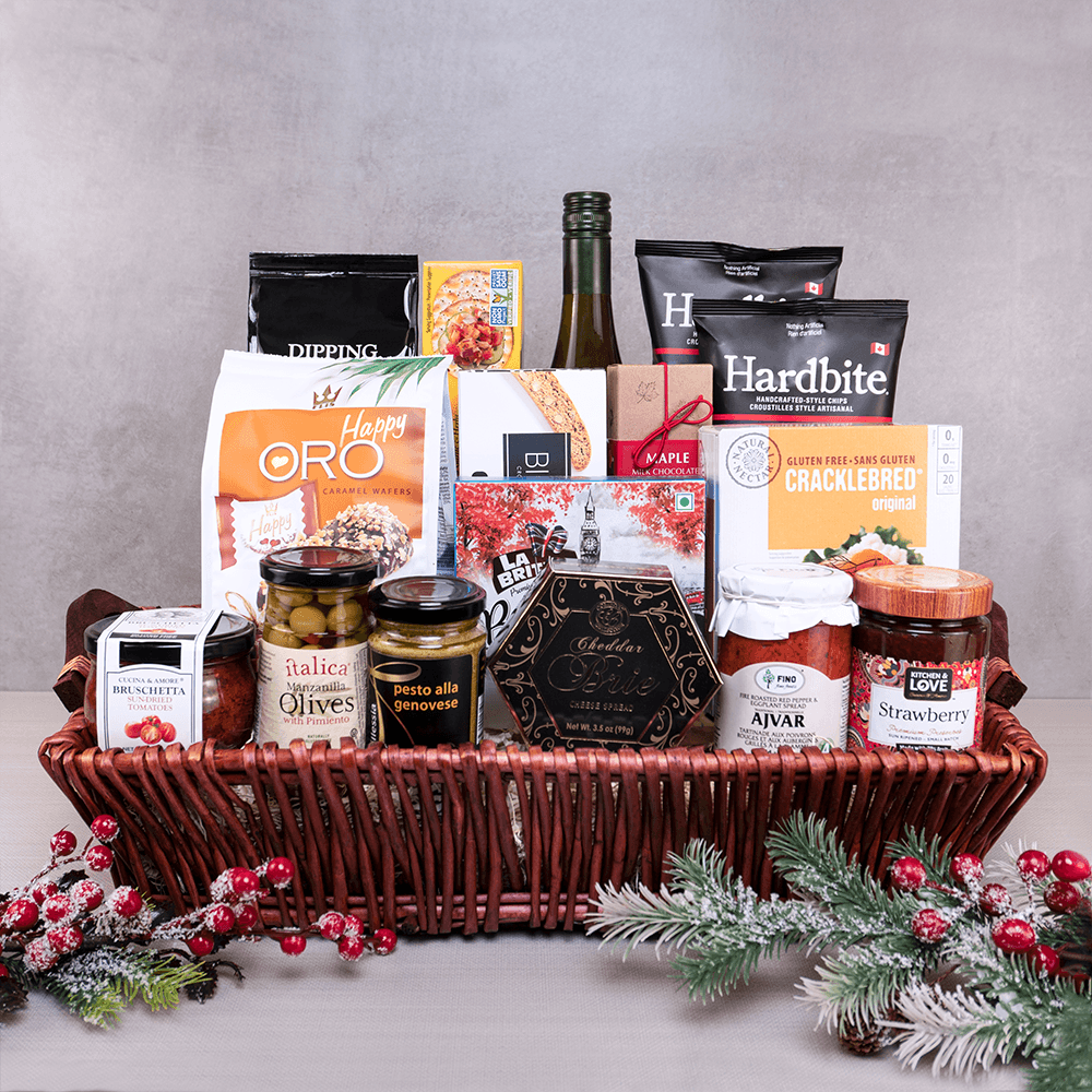 Christmas Celebration Treats Basket - The Gourmet Gifts