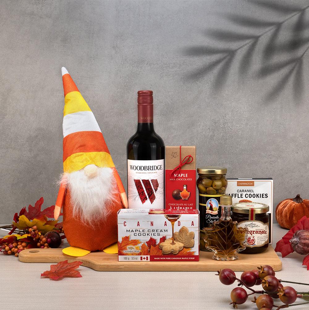 Thanksgiving Wine And Maple Treats Basket
